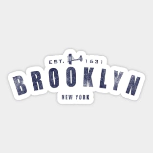 Brooklyn NY Vintage Distressed Retro Print Sticker